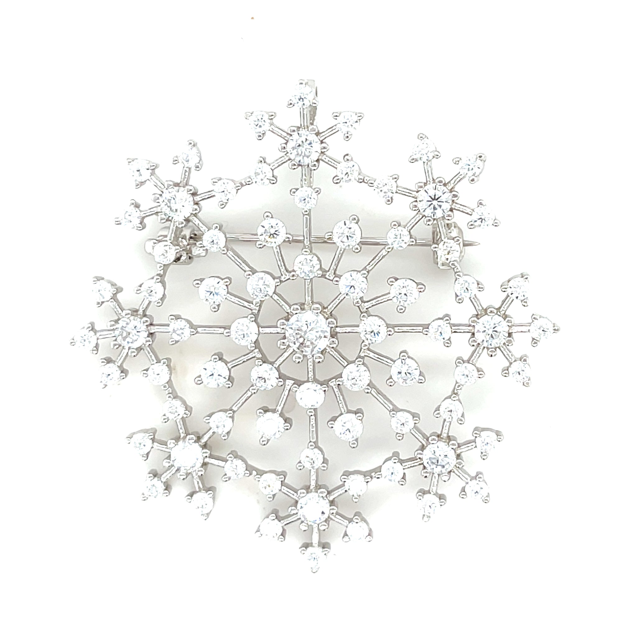 Silver Snowflake Brooch/Pendant