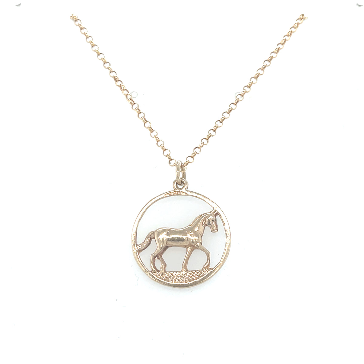 9kt Gold Horse Pendant