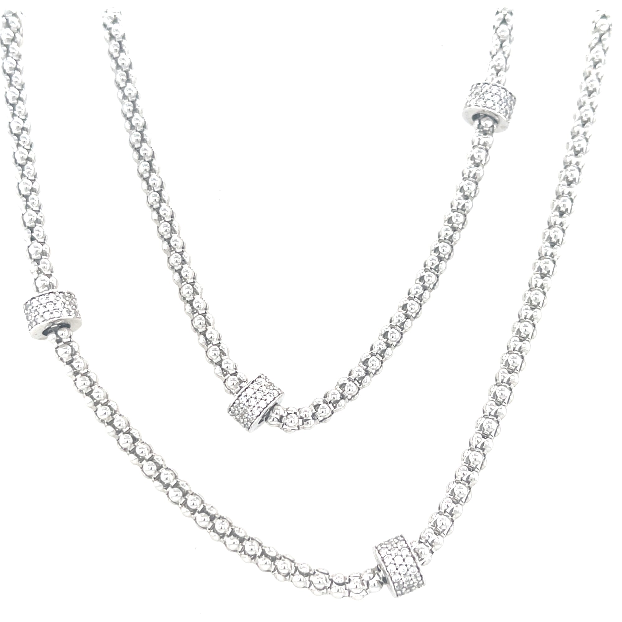 Long Sterling Silver Necklace