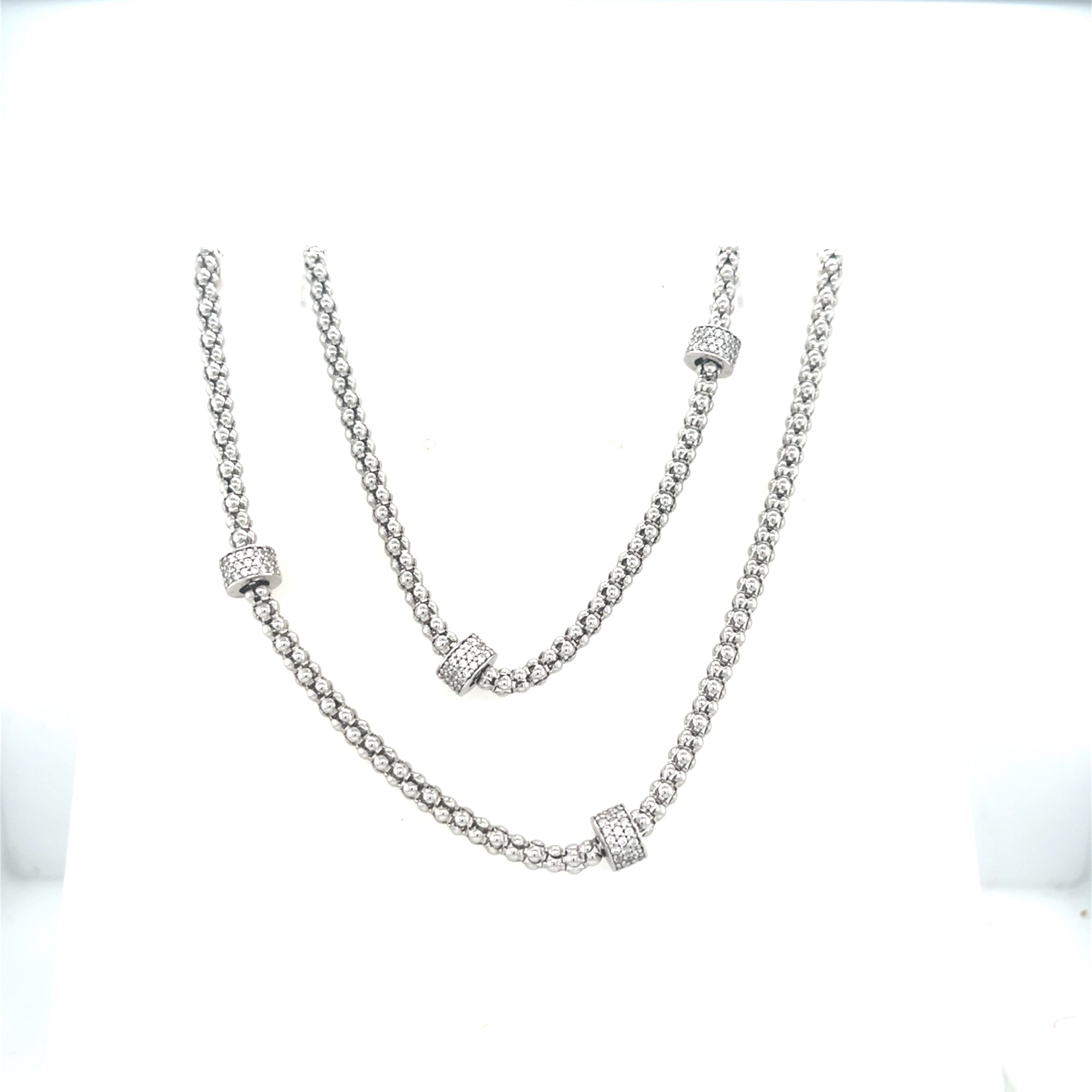 Long Sterling Silver Necklace