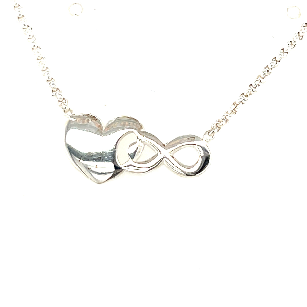 Sterling Silver Heart &amp; Infinity Pendant