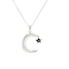 Sterling silver moon &amp; star pendant