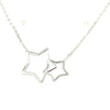 Sterling Silver Double Star Pendant