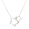 Sterling Silver Double Star Pendant