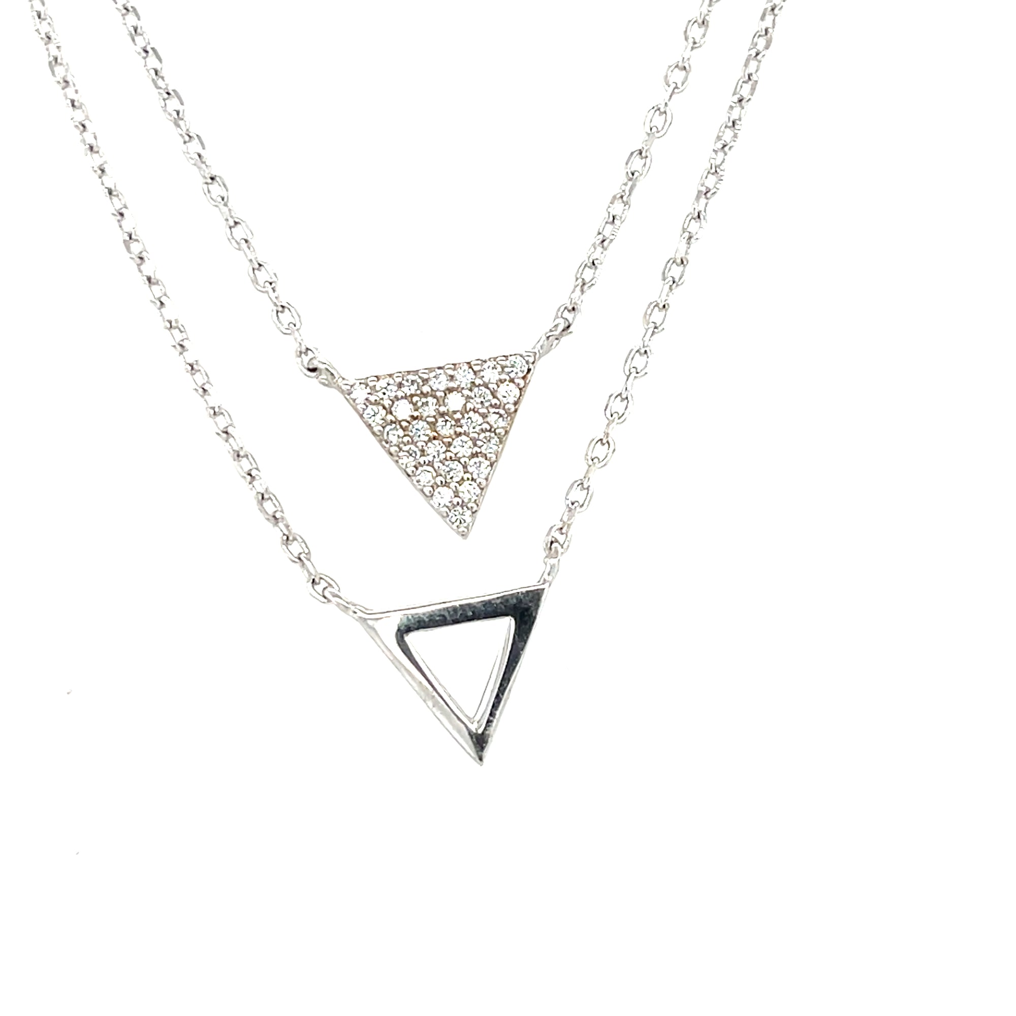 Sterling Silver Double Layer Necklace