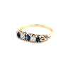 9kt Gold Antique Sappire &amp; Diamond Ring