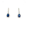 Sterling silver sapphire drop earrings