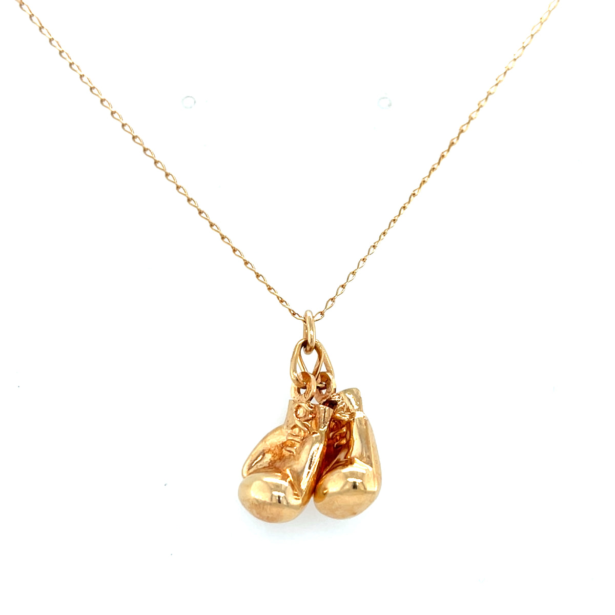 9kt Gold Double Boxing Glove Pendant