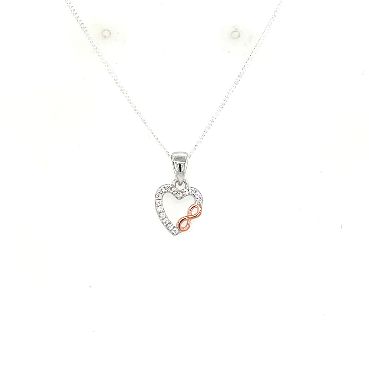 Sterling Silver Heart Infinity Pendant