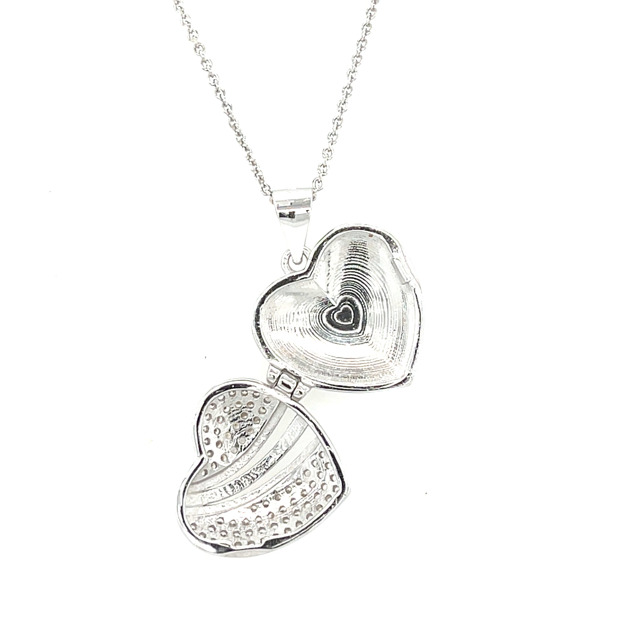 Sterling Silver Decorated Heart Locket