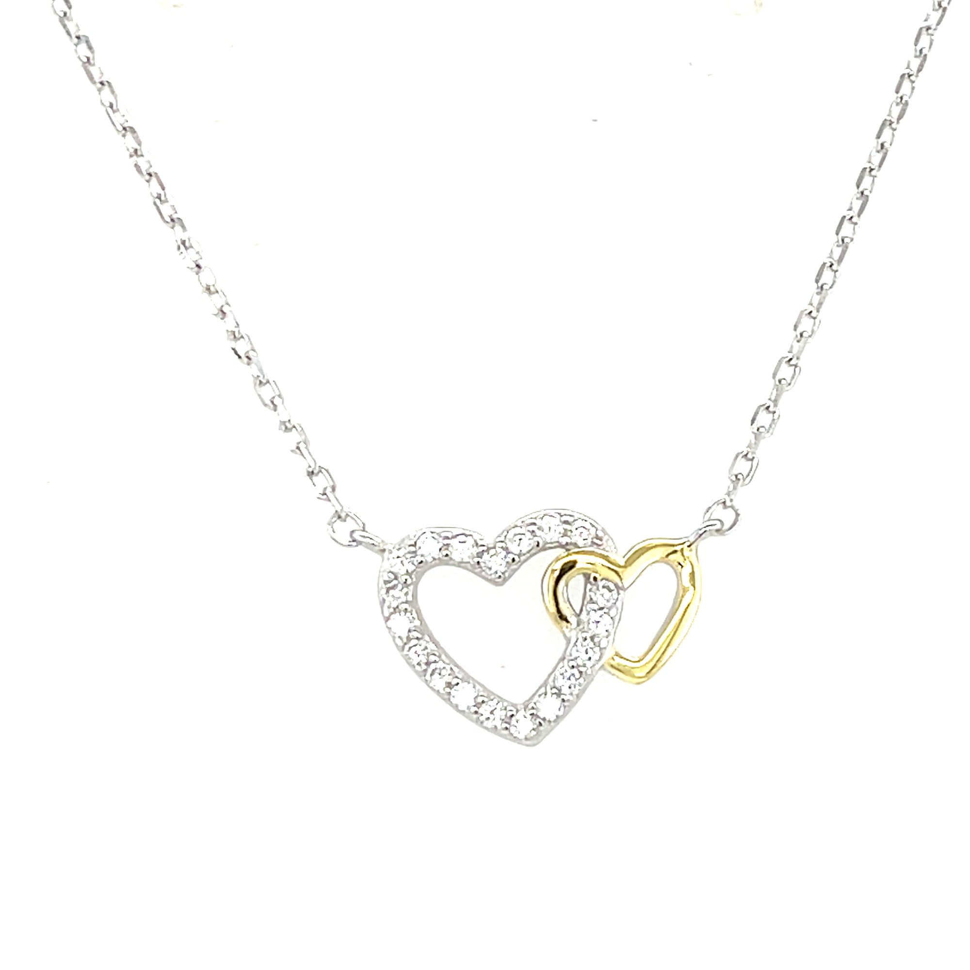 Sterling Silver Double Heart Pendant