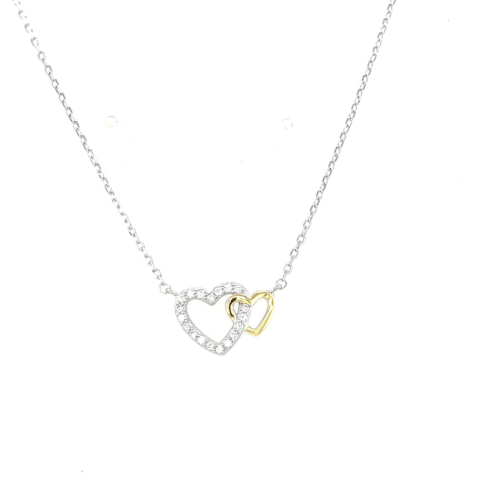Sterling Silver Double Heart Pendant