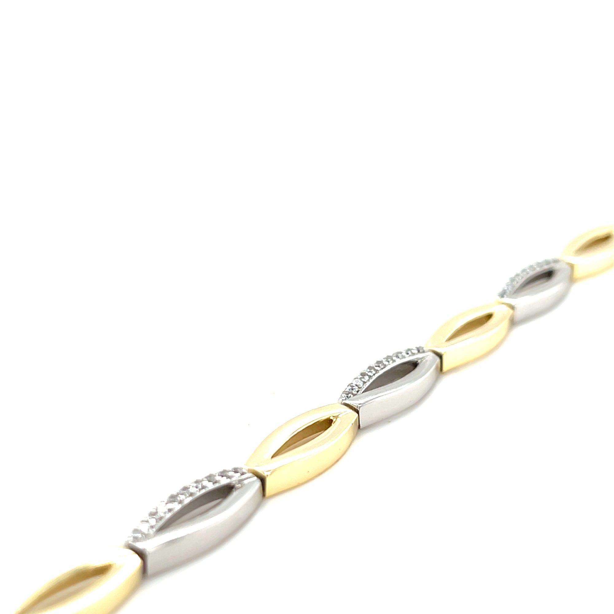 Sterling Silver Two Tone Bracelet