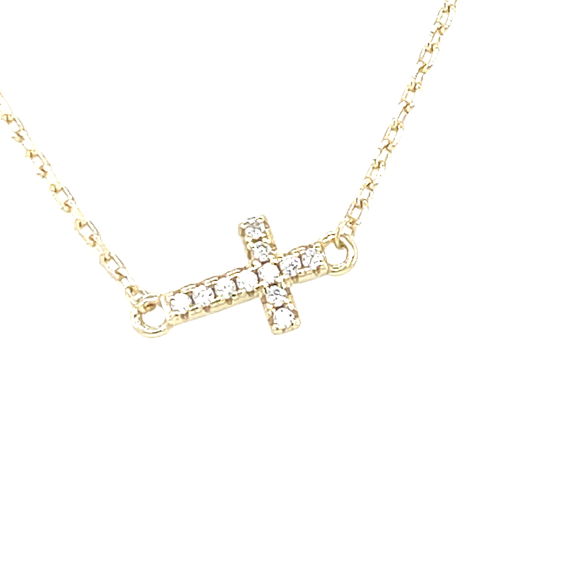 Sterling Silver Gold Plated Cross Pendant
