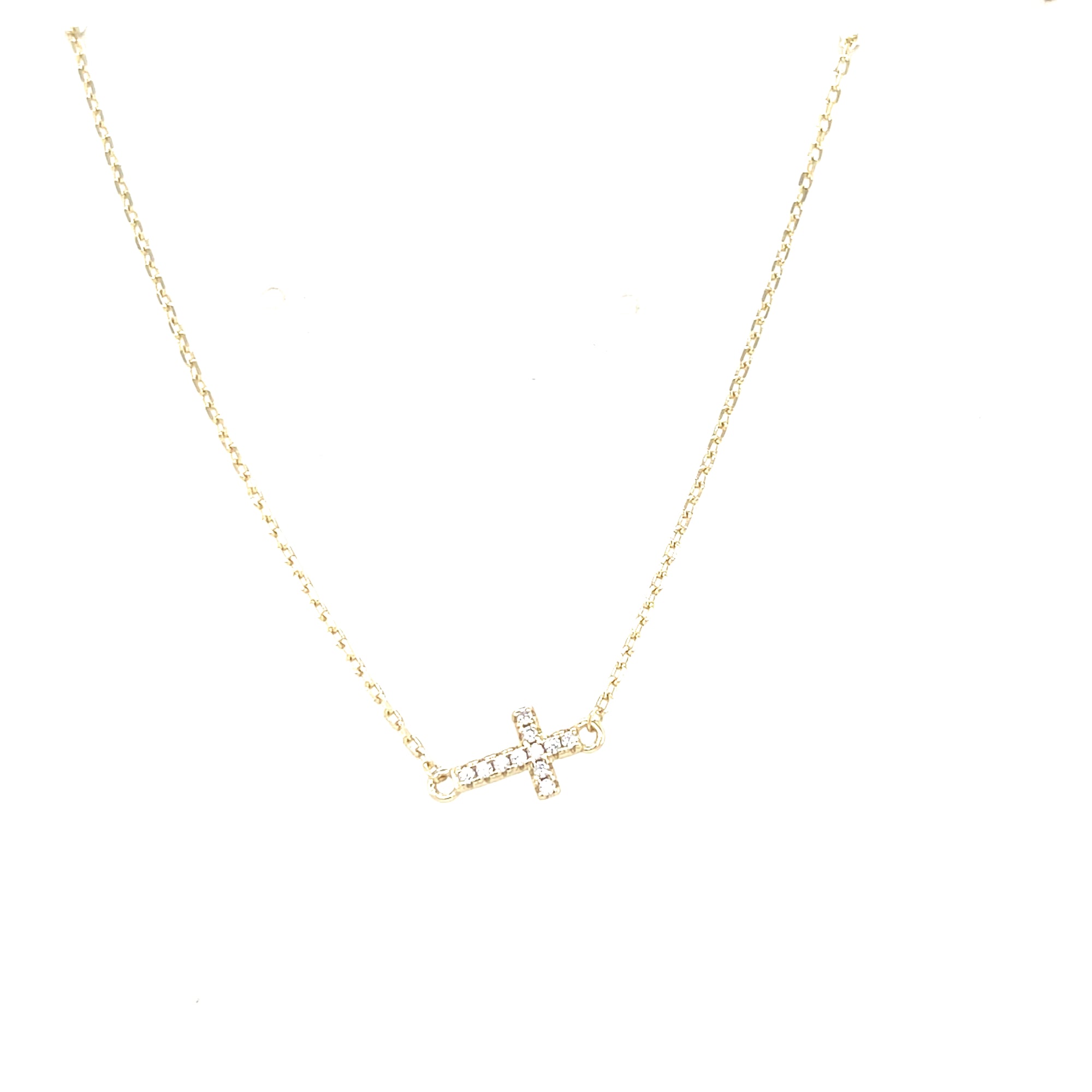 Sterling Silver Gold Plated Cross Pendant