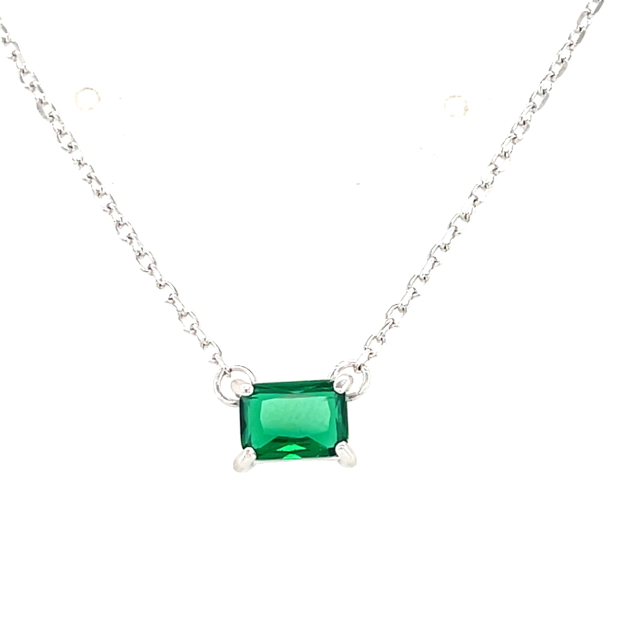 Sterling Silver Green Pendant