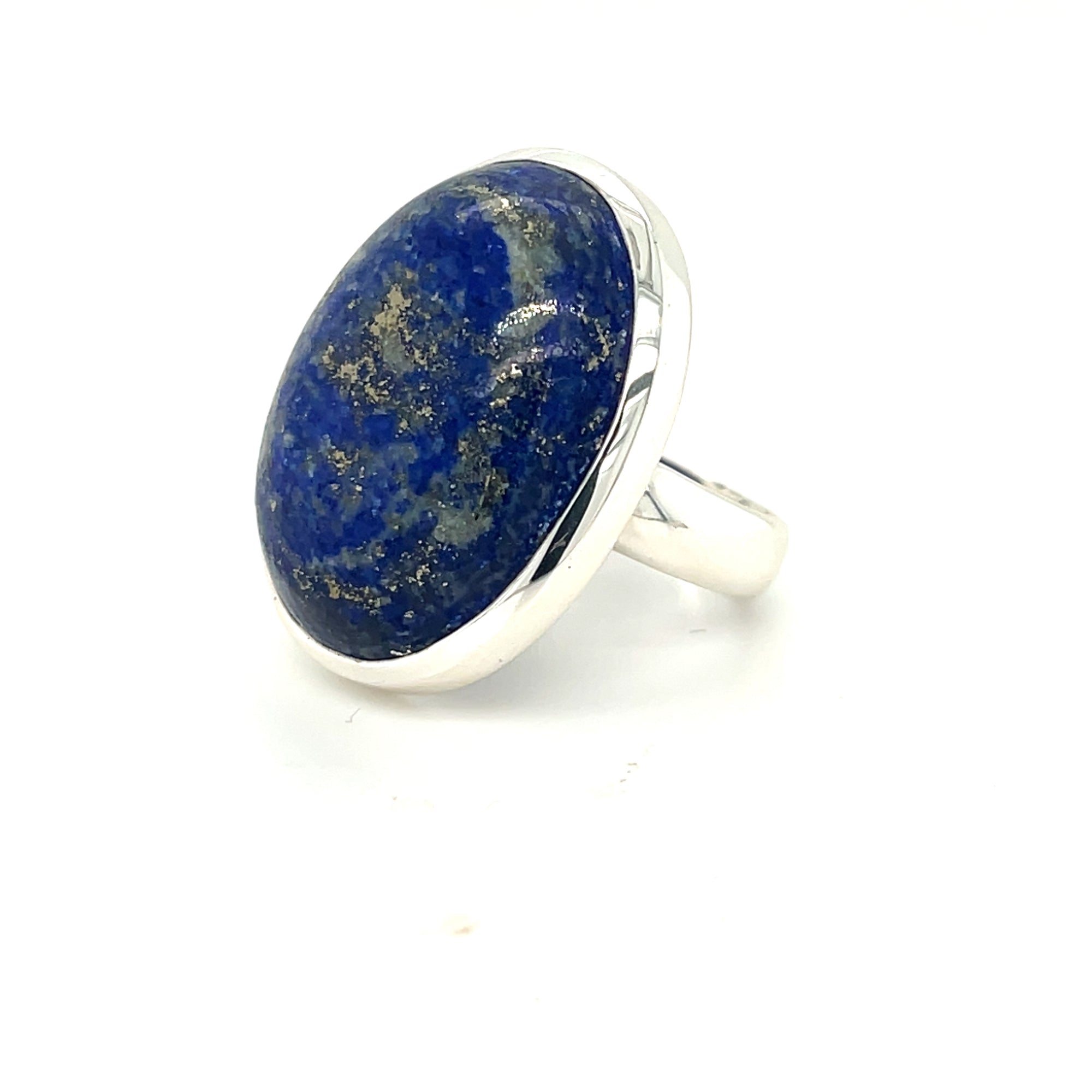 Sterling Silver Oval Lapis Ring