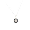 9kt White Gold Necklace &amp; Earrings with White &amp; Black Diamonds
