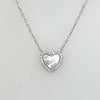Sterling Silver Mother of Pearl Heart Pendant