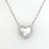 Sterling Silver Mother of Pearl Heart Pendant
