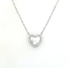 Sterling Silver Mother of Pearl Heart Pendant