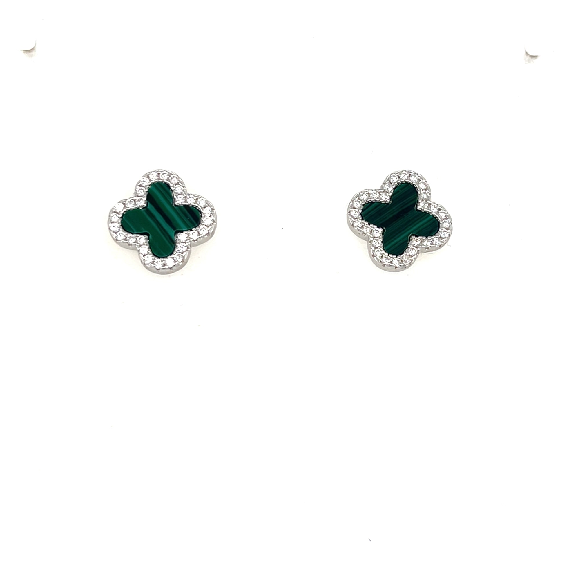 Sterling Silver Clover Earrings