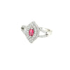 Sterling Silver Stoneset Ring with Red Stone