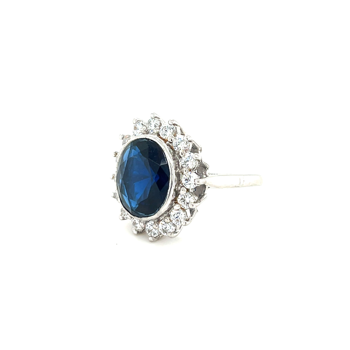 Sterling Silver Princess Diana Style Ring