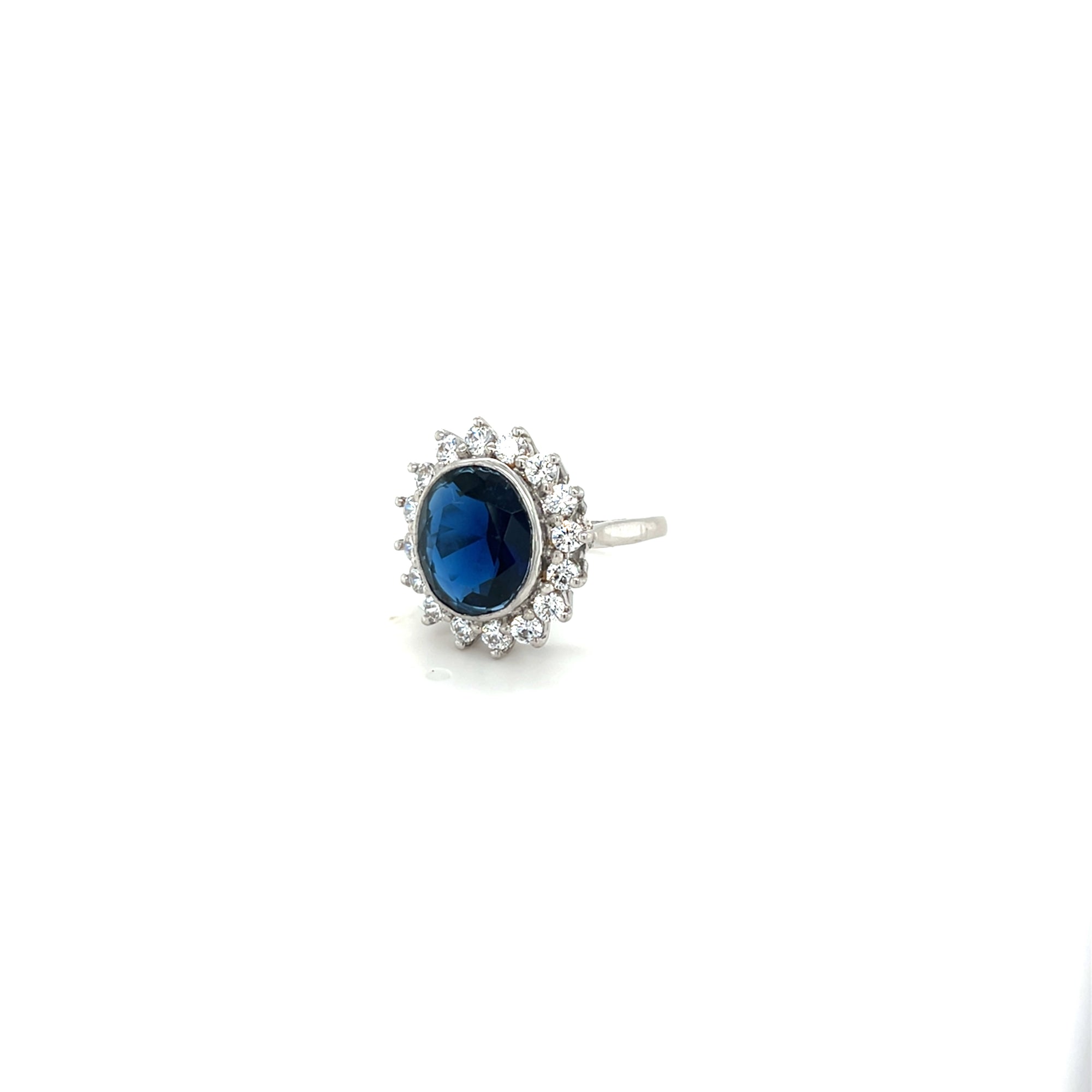 Sterling Silver Princess Diana Style Ring