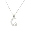 Sterling Silver Moon &amp; Star Pendant