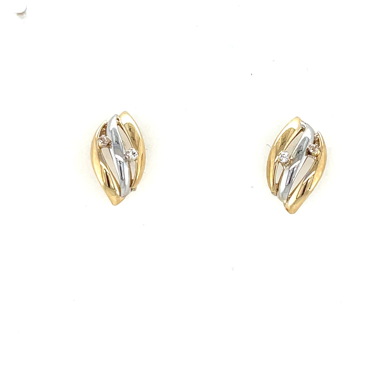 9kt Gold Two Tone Earrings