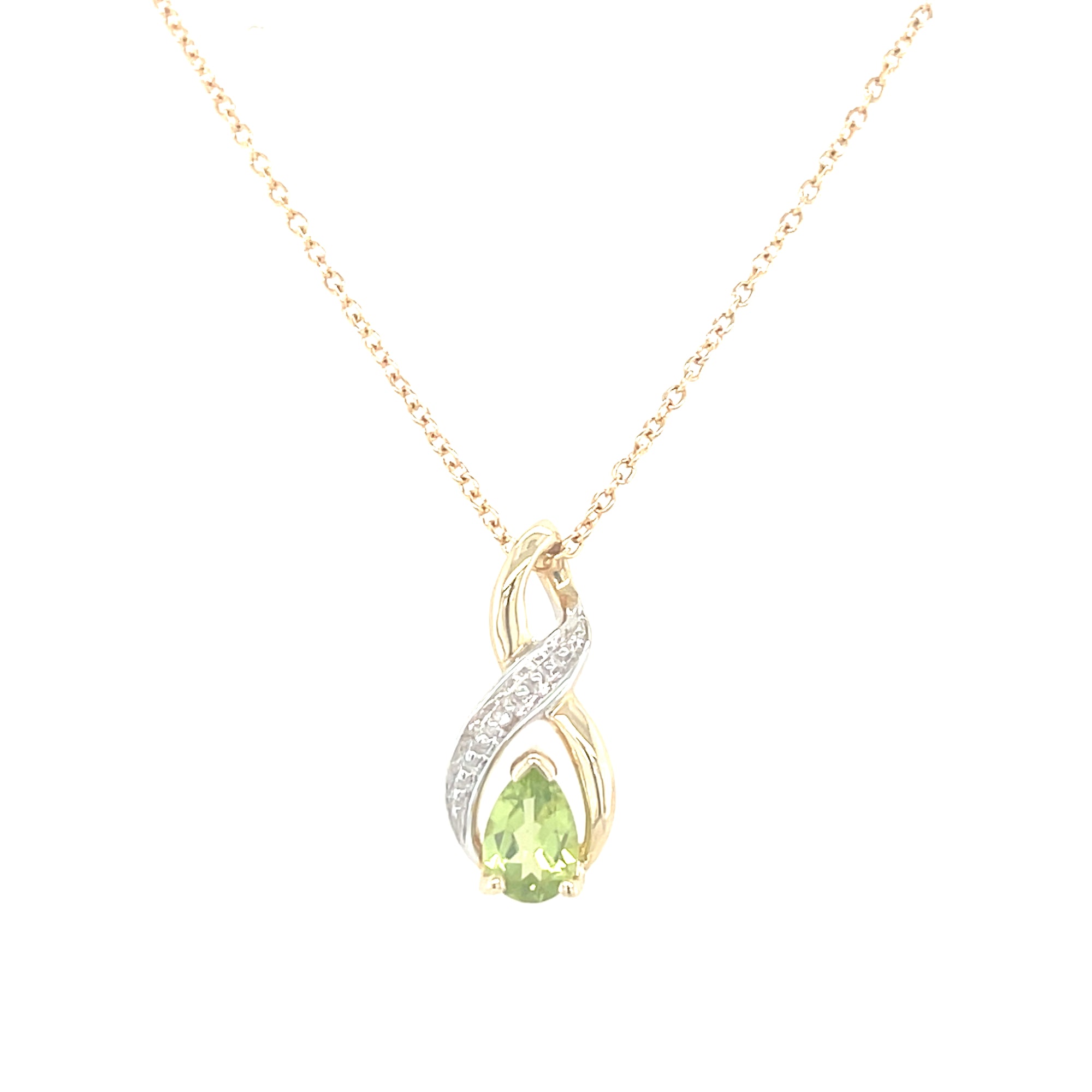 9kt Gold Peridot Pendant