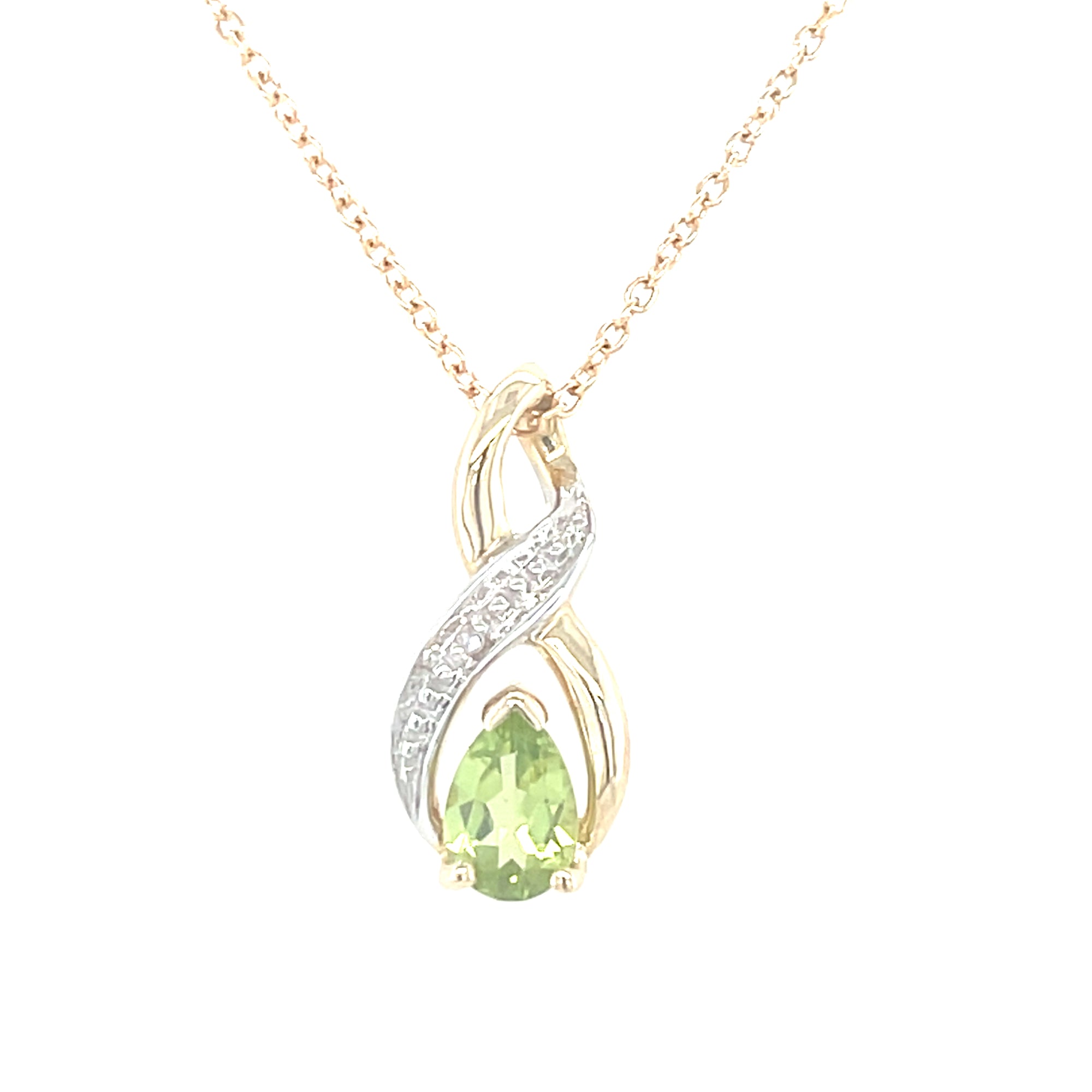 9kt Gold Peridot Pendant