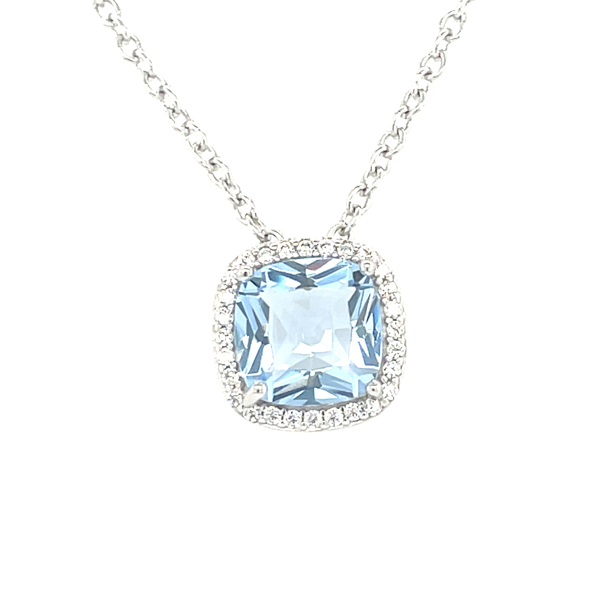 Sterling Silver Aquamarine Pendant