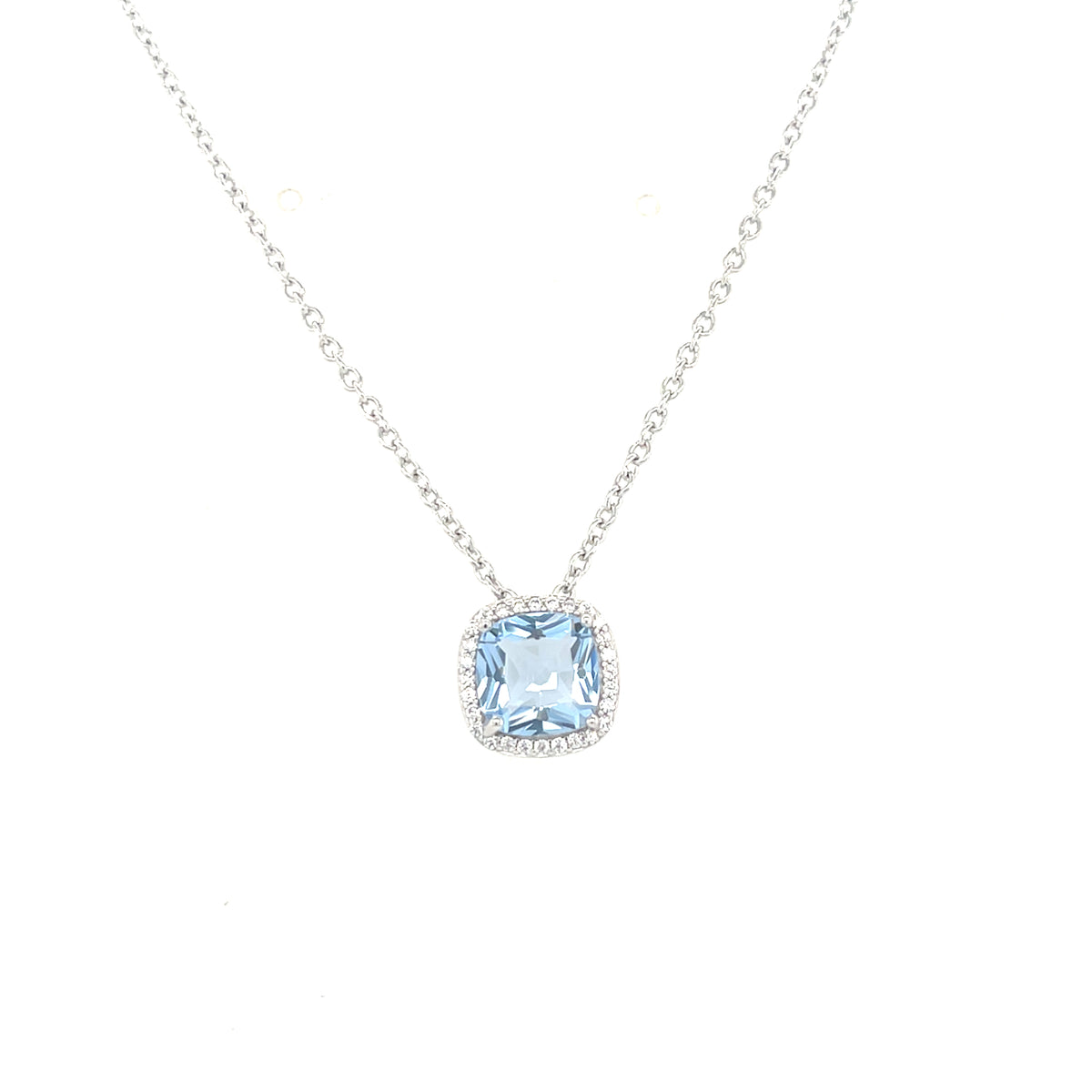Sterling Silver Aquamarine Pendant