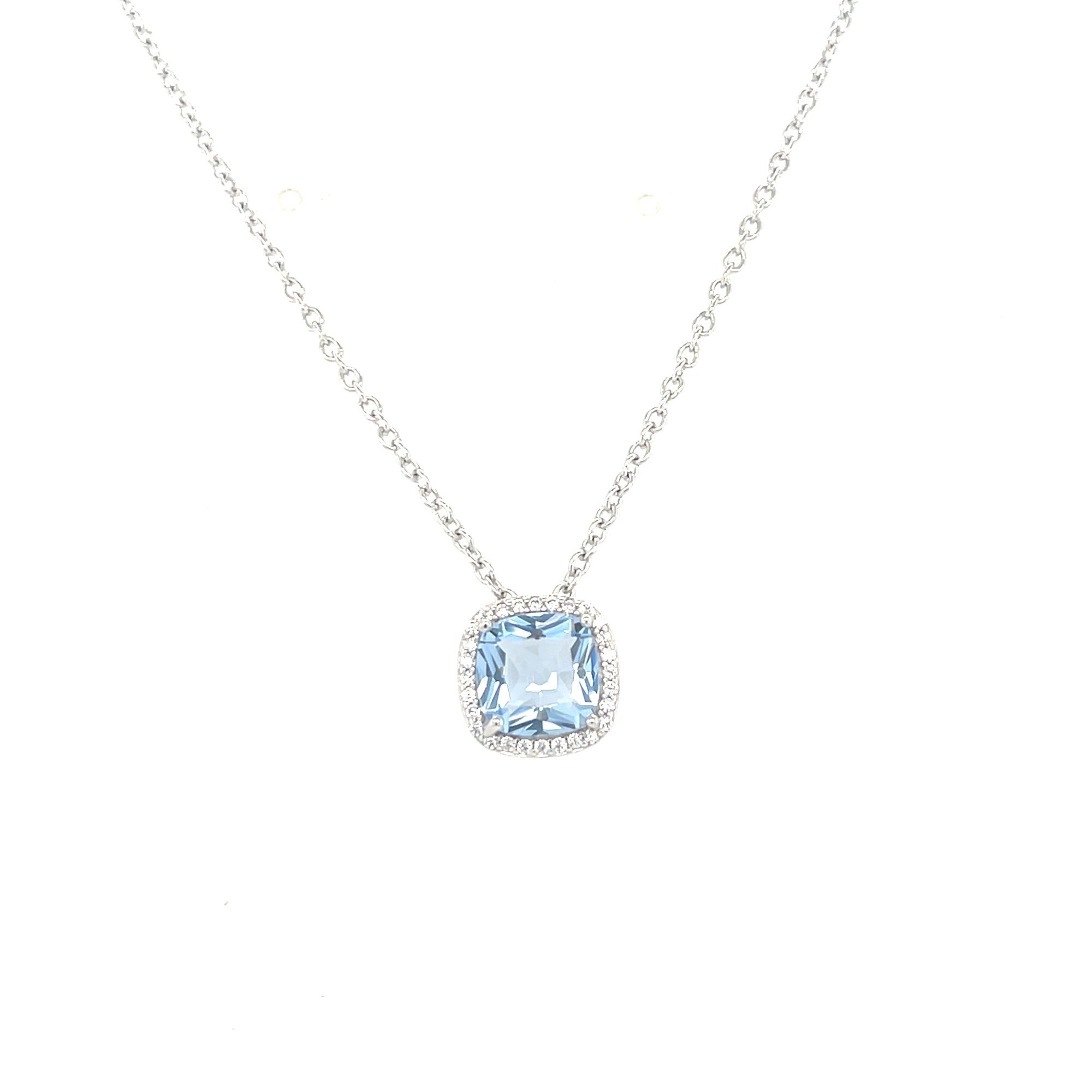Sterling Silver Aquamarine Pendant