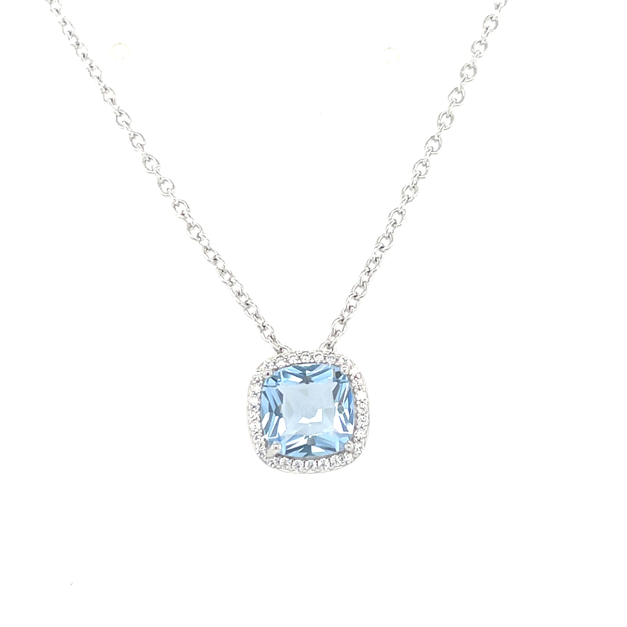 Sterling Silver Aquamarine Pendant