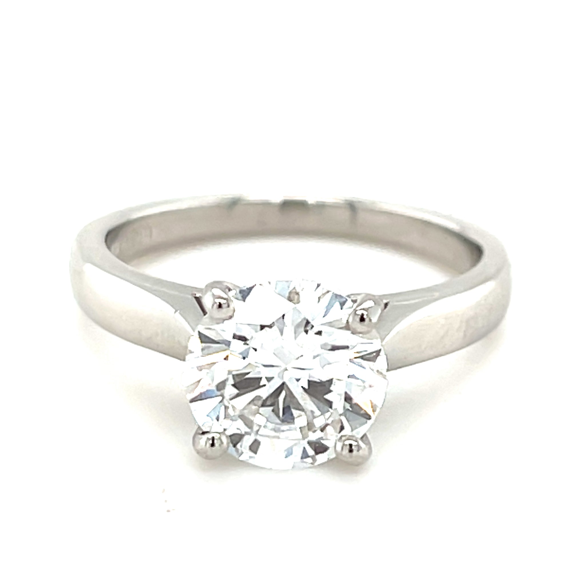 2ct Lab Diamond Platinum Engagement Ring