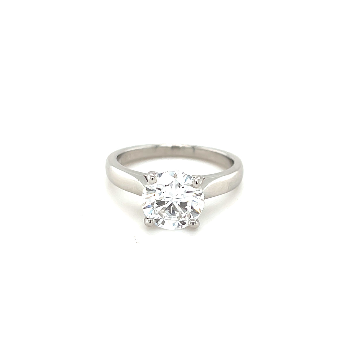 2ct Lab Diamond Platinum Engagement Ring