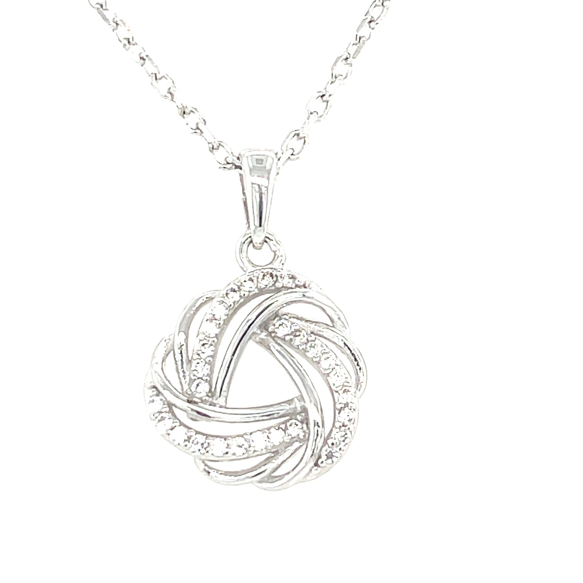 Sterling Silver Trinity Knot Style Pendant
