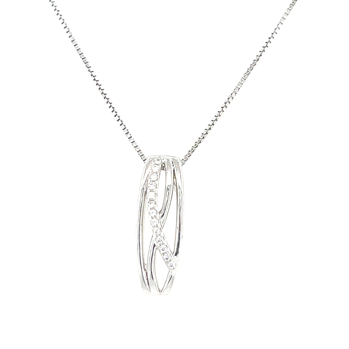 Sterling Silver Oblong Pendant