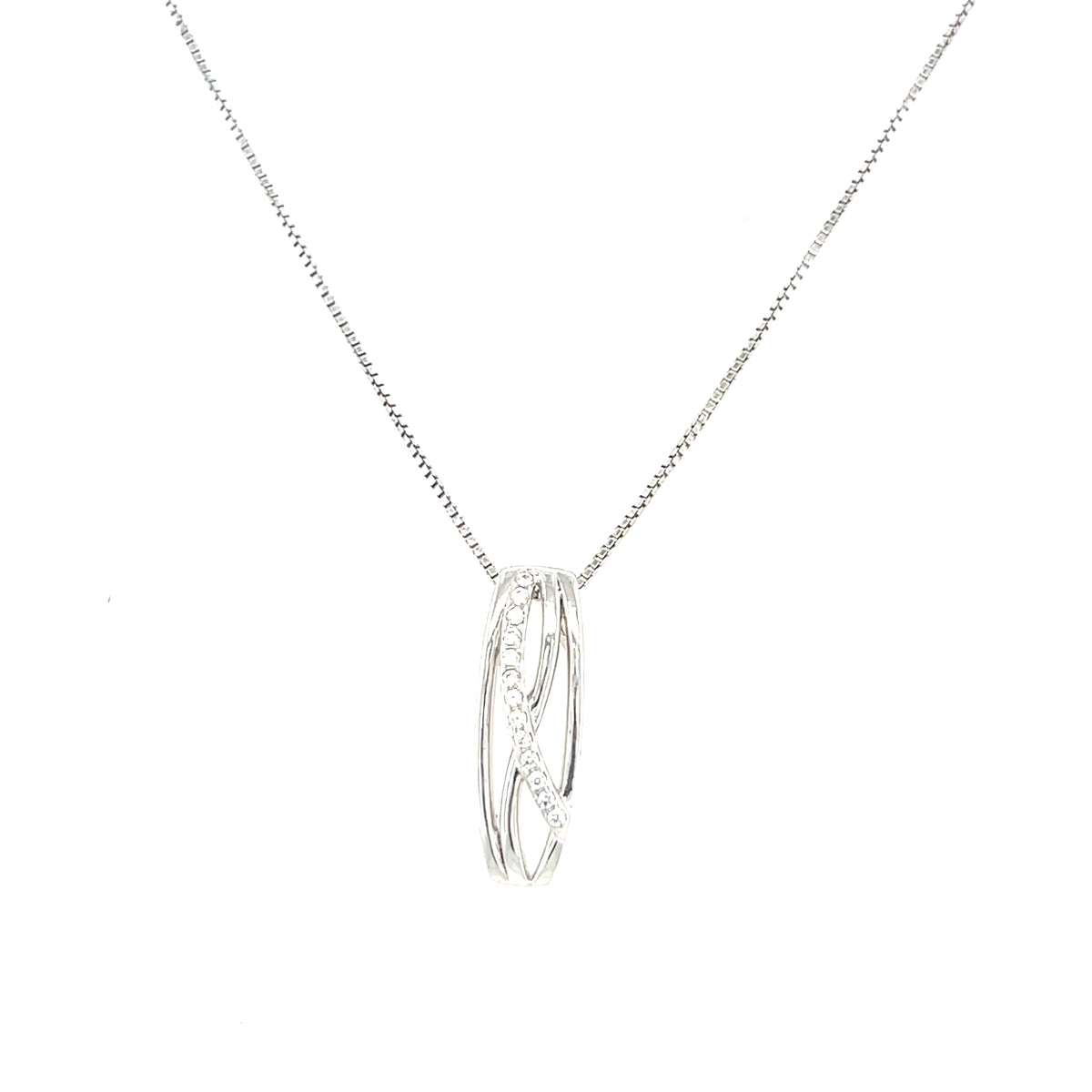 Sterling Silver Oblong Pendant