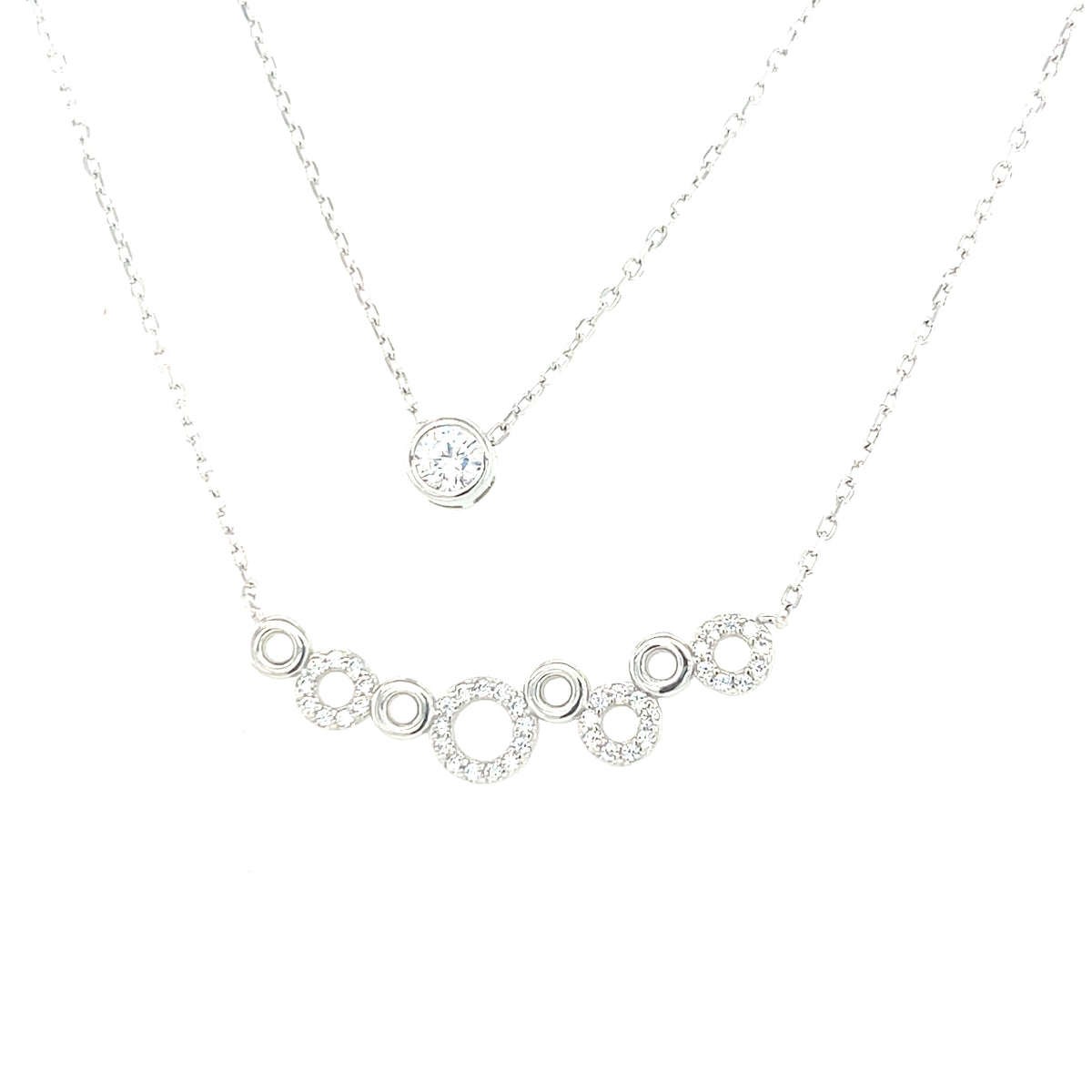 Sterling Silver Double Layer Pendant