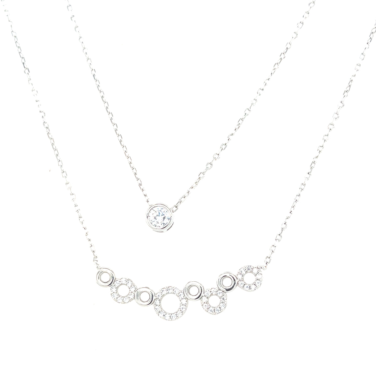 Sterling Silver Double Layer Pendant
