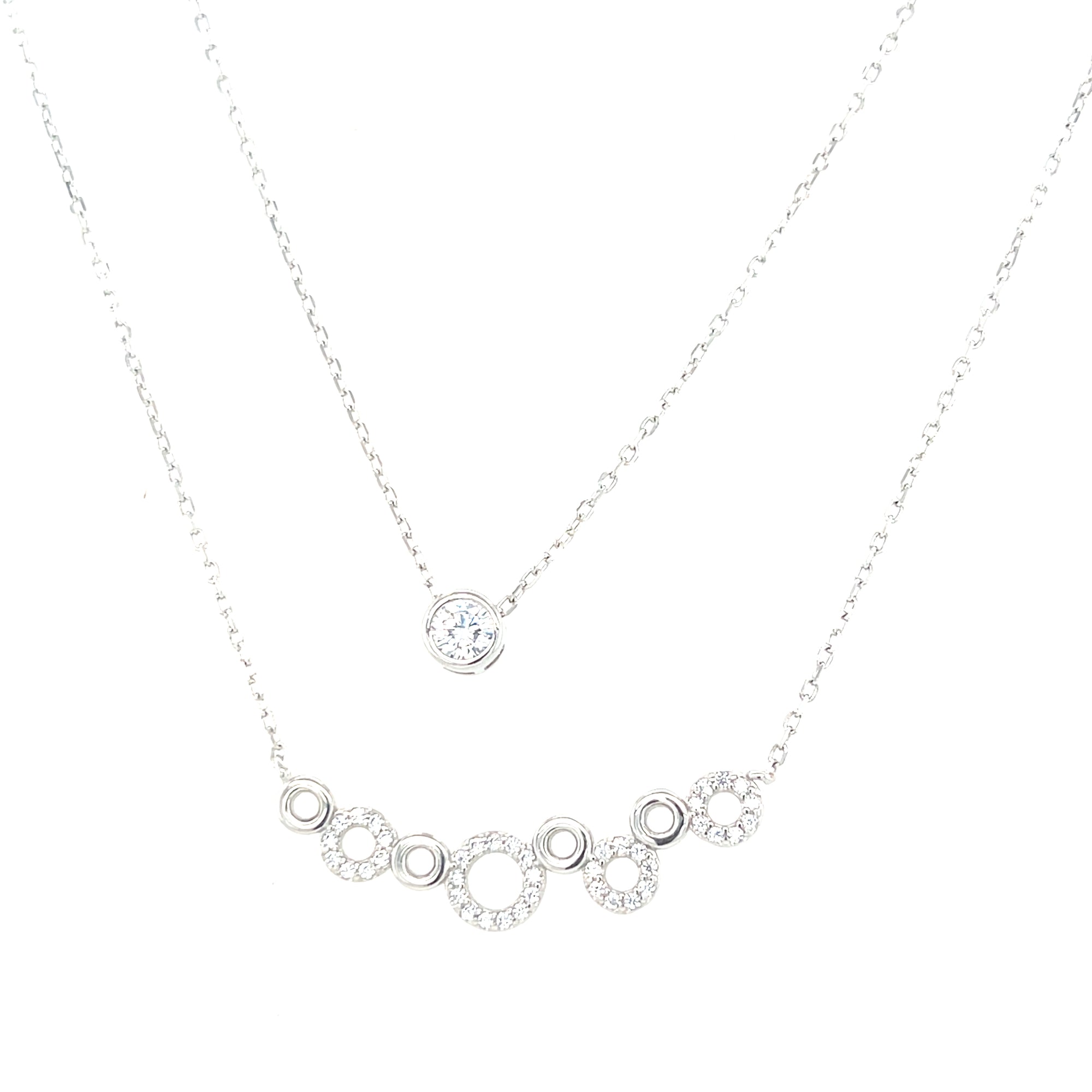 Sterling Silver Double Layer Pendant