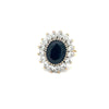 9kt Gold Sapphire Cluster Ring