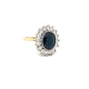 9kt Gold Sapphire Cluster Ring