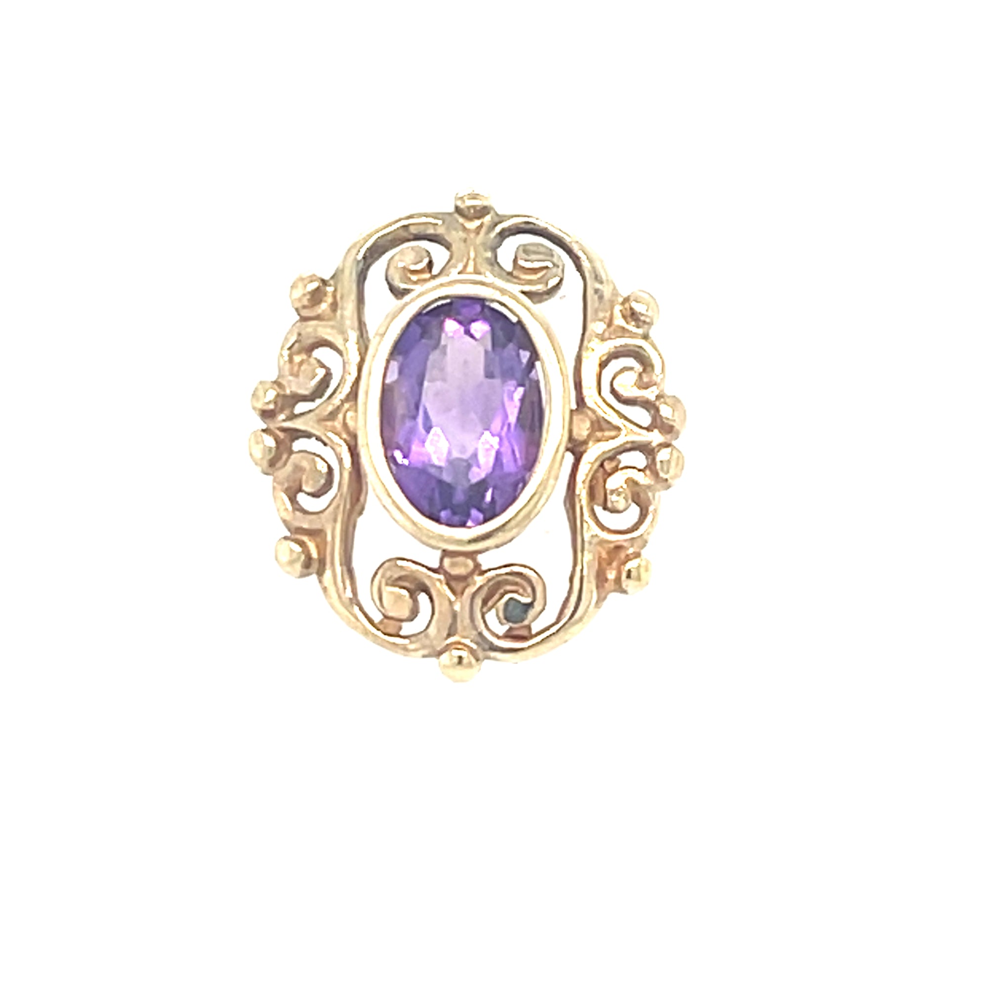 9kt Gold Amethyst Earrings