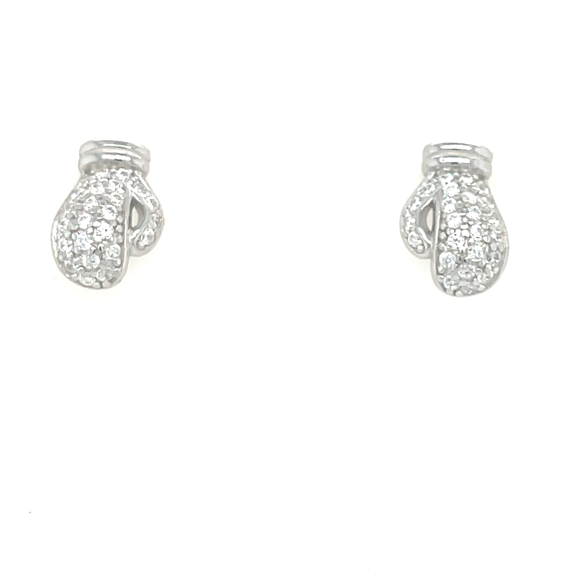 Sterling Silver Boxing Glove Earrings