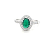 Sterling Silver Emerald Stoneset Ring